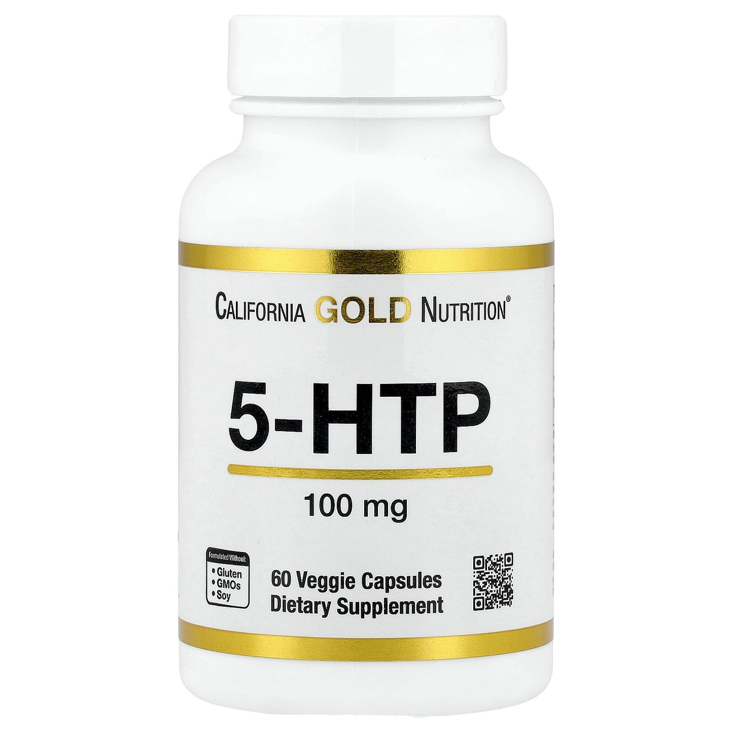 California Gold Nutrition, 5-HTP, 100 mg, 60 Veggie Capsules