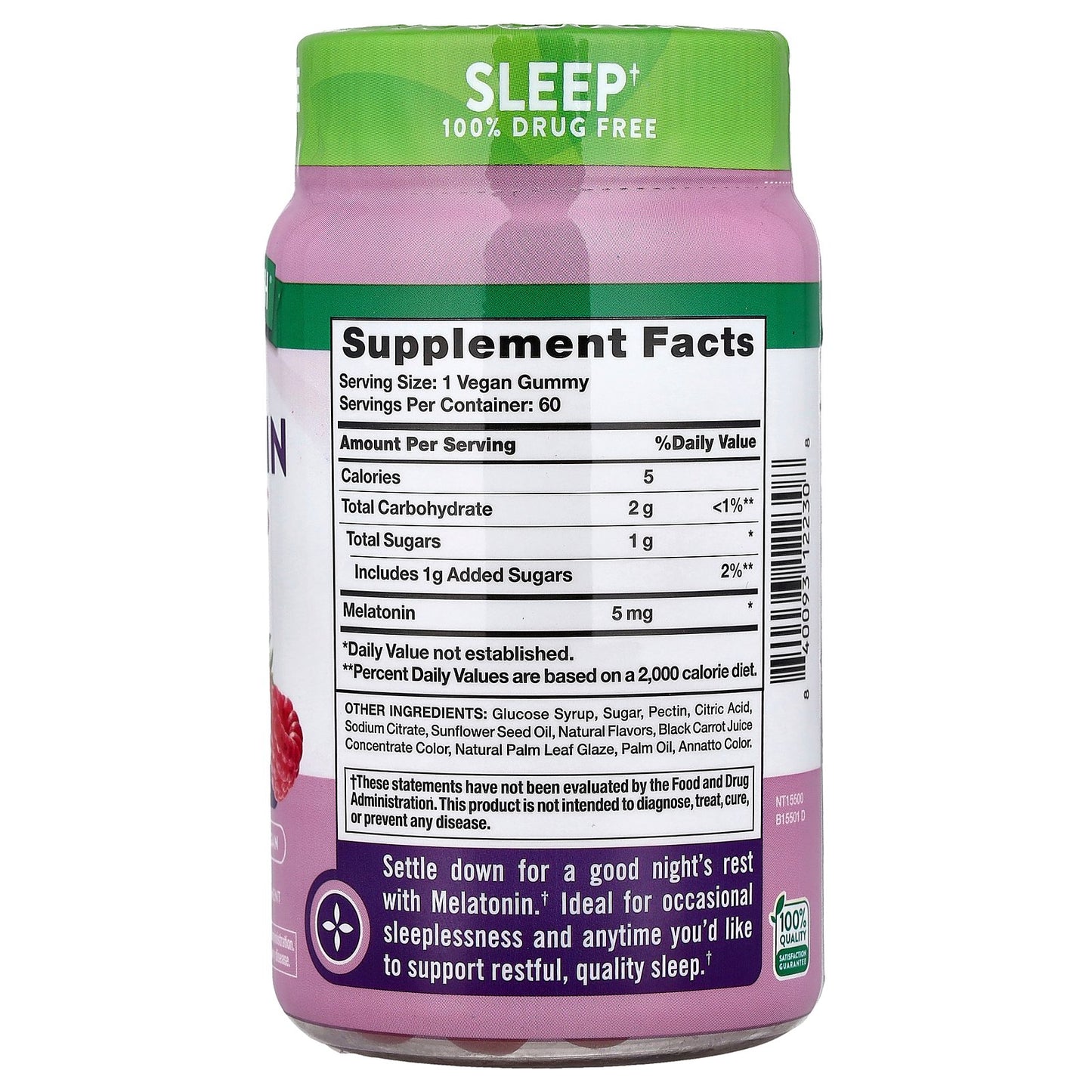 Nature's Truth, Sleep Melatonin Gummies, Delicious Mixed Berry, 5 mg, 60 Gummies