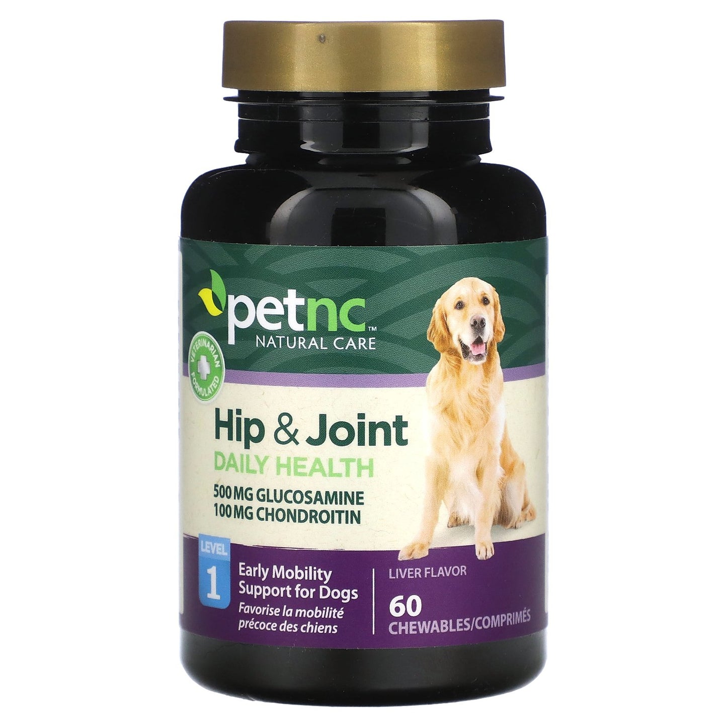 petnc NATURAL CARE, Hip & Joint, Level 1, Liver, 60 Chewables