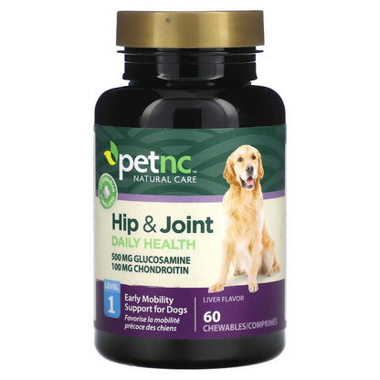 petnc NATURAL CARE, Hip & Joint, Level 1, Liver, 60 Chewables
