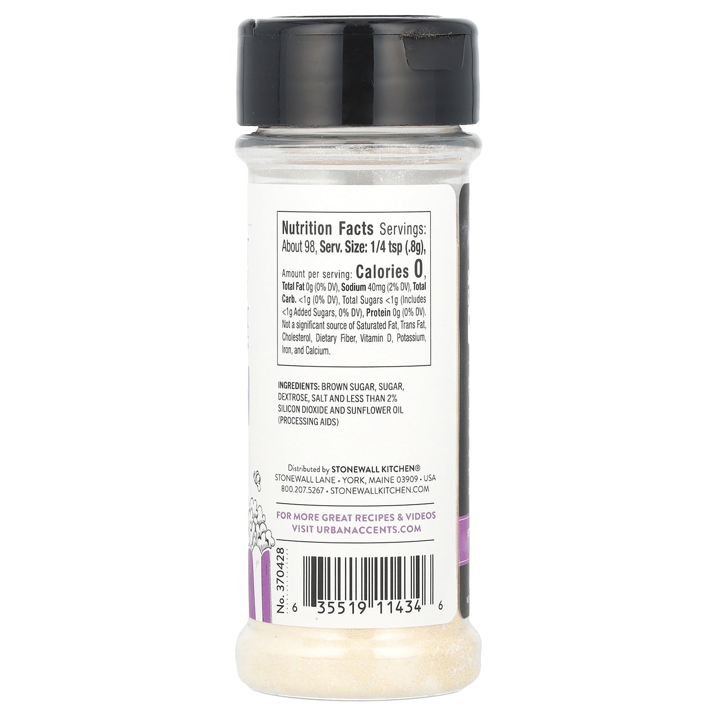 Urban Accents, Popcorn Seasoning, Sweet & Salty Kettle Corn, 2.75 oz (78 g)