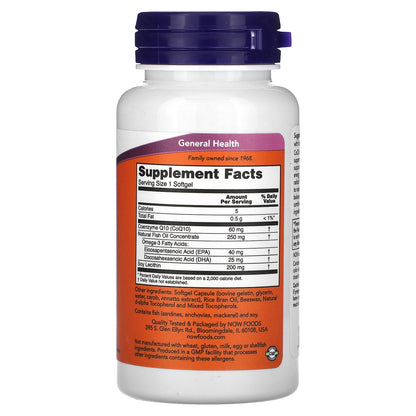 NOW Foods, CoQ10, 60 mg, 60 Softgels