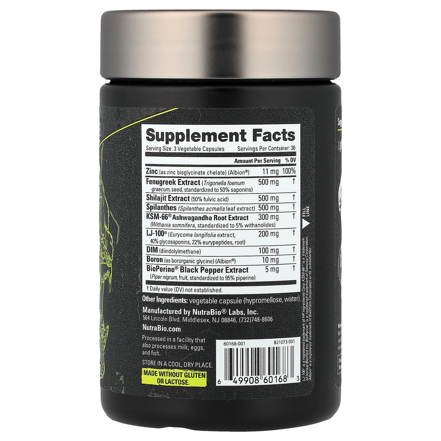 NutraBio, Test, Testosterone Booster, 90 Capsules