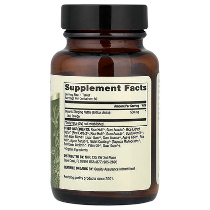 Dr. Mercola, Organic Stinging Nettle, 60 Tablets (500 mg per Tablet)