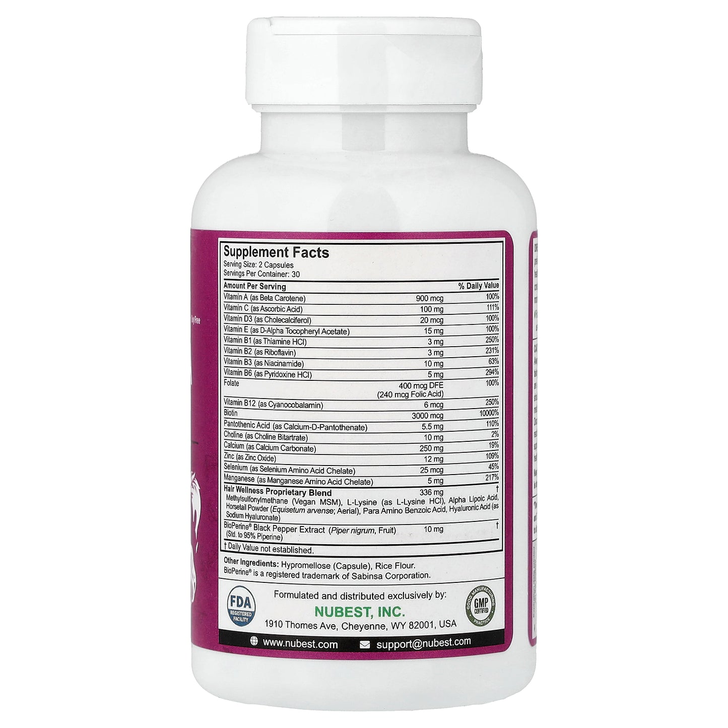 NuBest, Hair Xtra, 60 Vegetarian Capsules