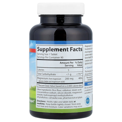 Carlson, Chelated Magnesium Glycinate, 200 mg, 90 Tablets