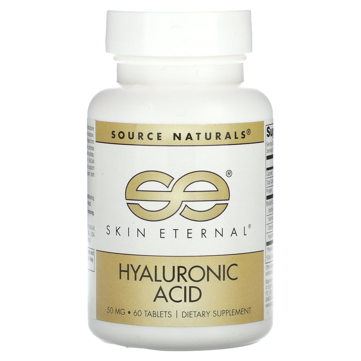 Source Naturals, Skin Eternal, Hyaluronic Acid, 50 mg, 60 Tablets