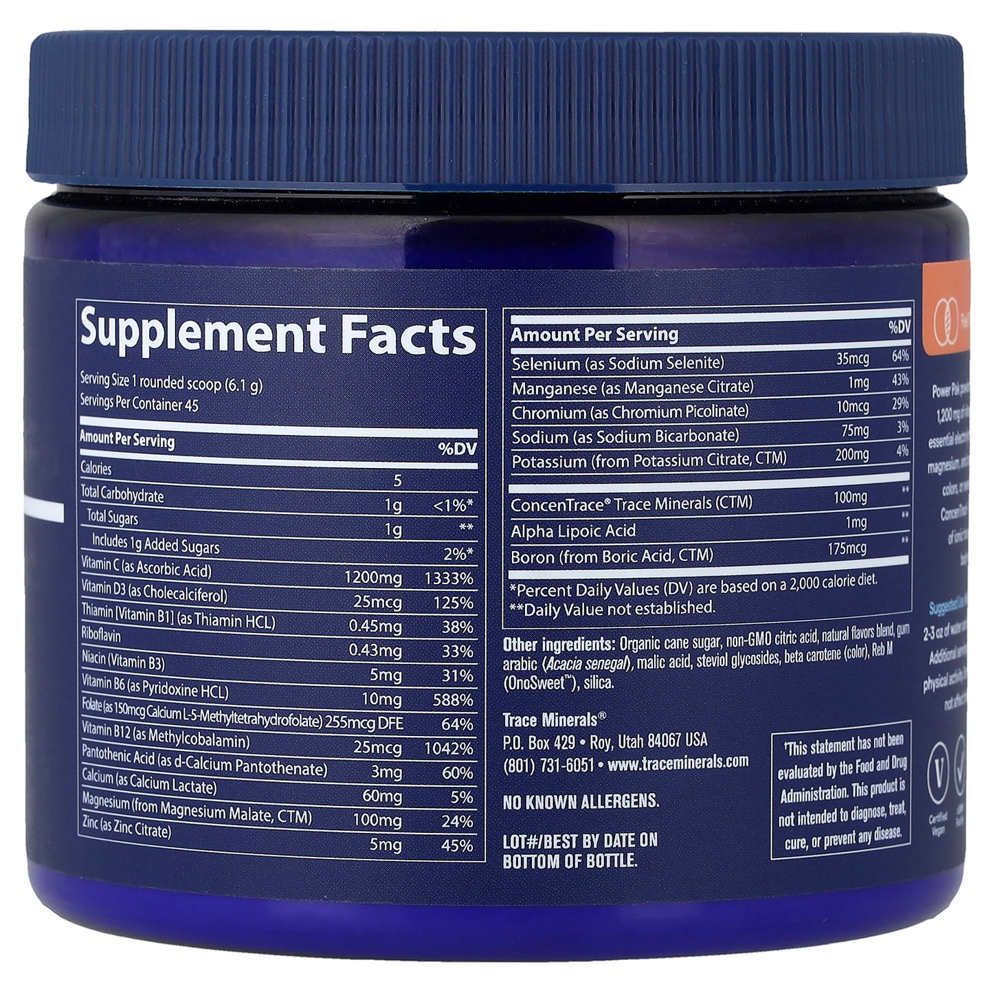 Trace, Power Pak, Orange Blast, 9.7 oz (275 g)