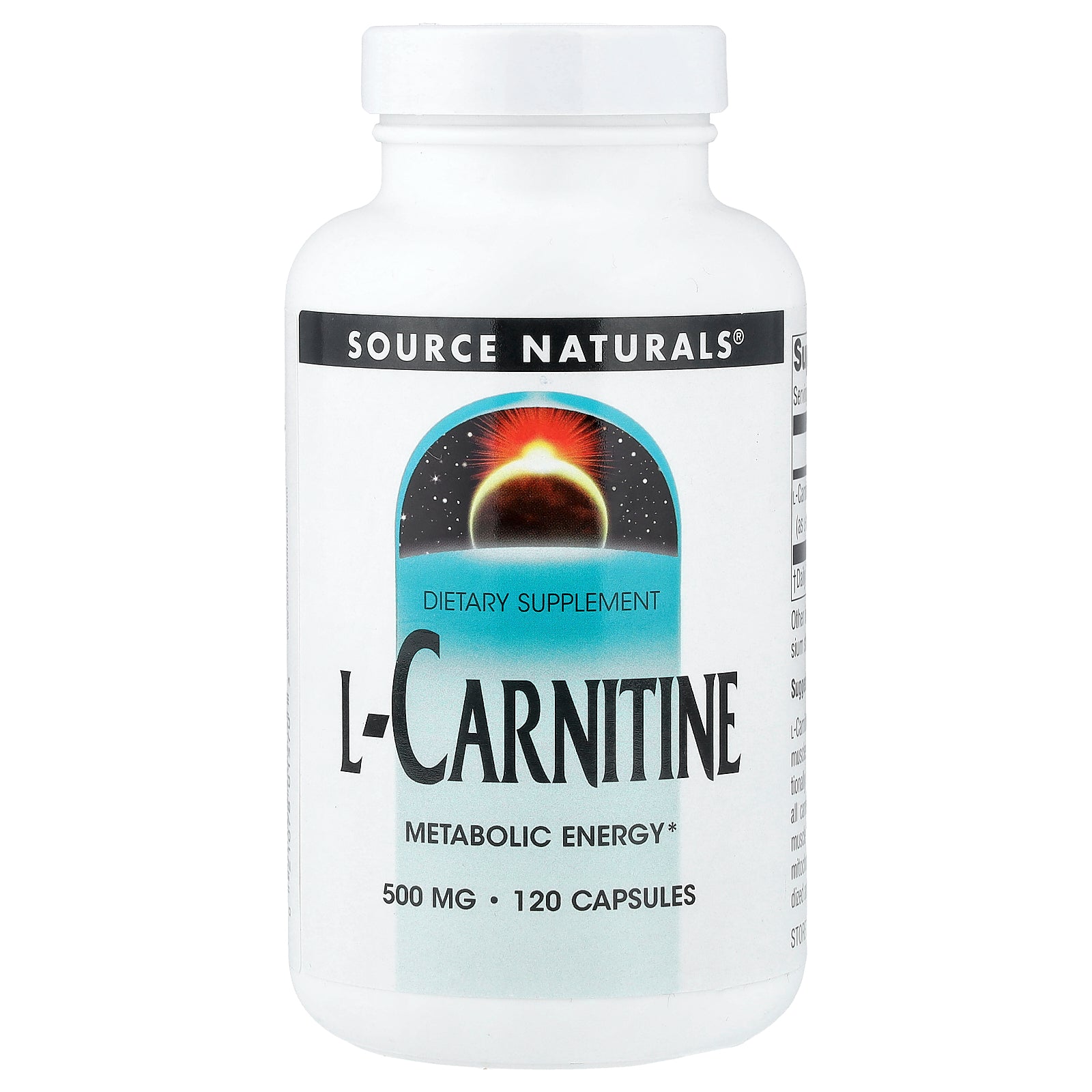 Source Naturals, L-Carnitine, 500 mg, 120 Capsules