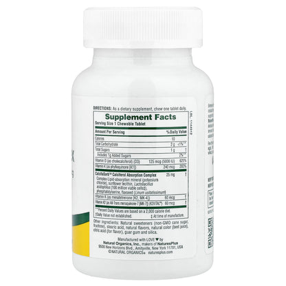 NaturesPlus, Chewable D & K Complex, Mixed Berry, 60 Tablets