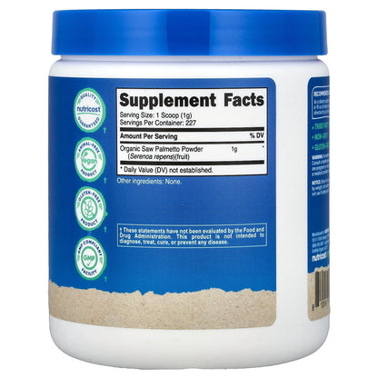Nutricost, Organic Saw Palmetto, Unflavored, 8.1 oz (227 g)