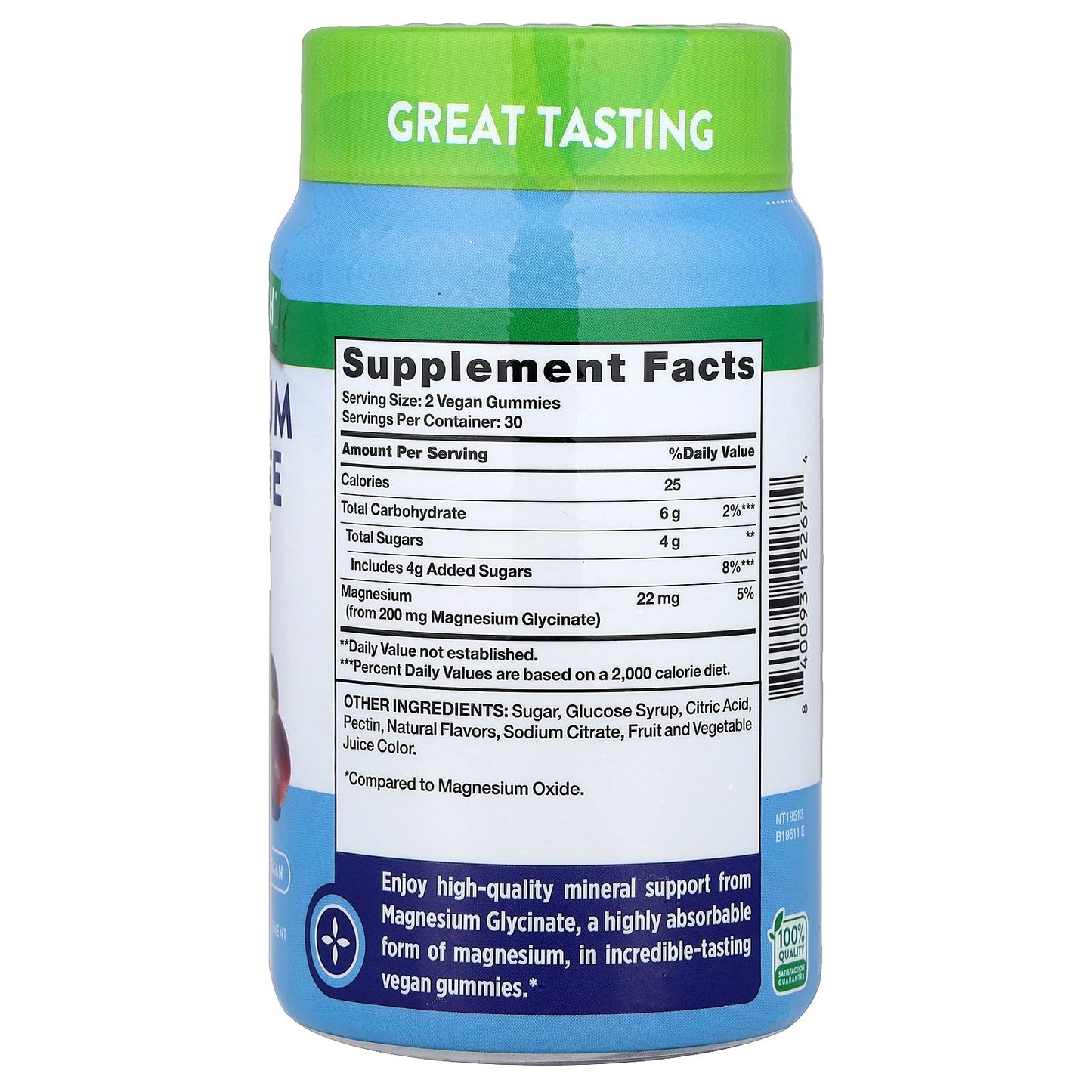 Nature's Truth, Magnesium Glycinate Gummies, Delicious Sour Grape, 60 Gummies