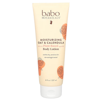 Babo Botanicals, Moisturizing Body Lotion, Oat & Calendula, 8 fl oz (237 ml)