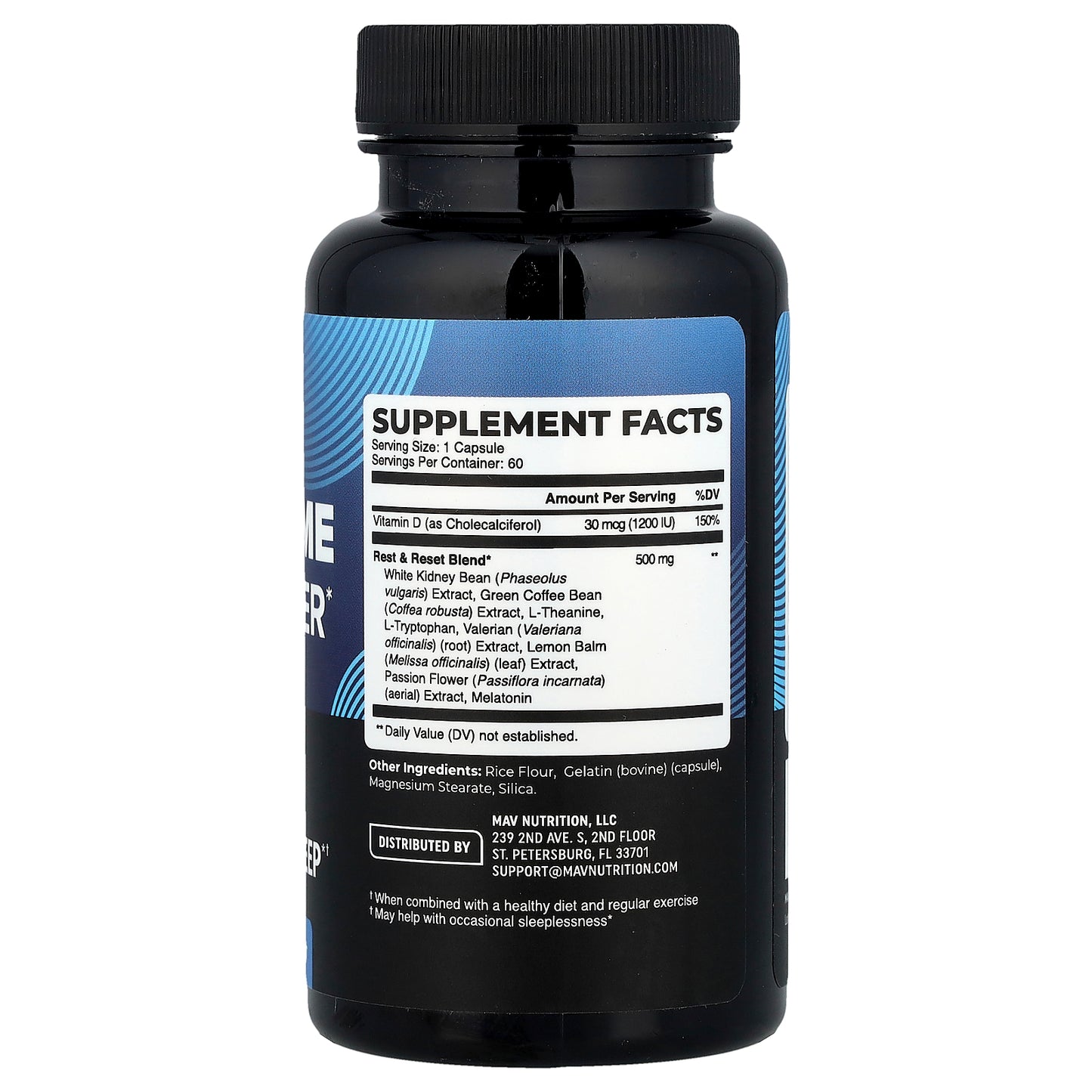 MAV Nutrition, Night Time Fat Burner , 60 Capsules