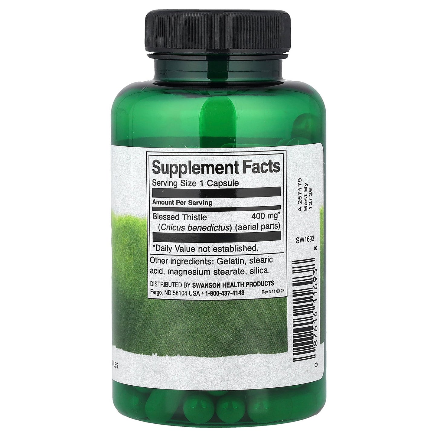 Swanson, Full Spectrum®, Blessed Thistle, 400 mg, 90 Capsules