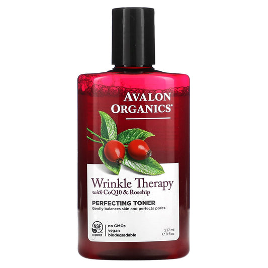 Avalon Organics, Wrinkle Therapy, With CoQ10 & Rosehip, Perfecting Toner, 8 fl oz (237 ml)