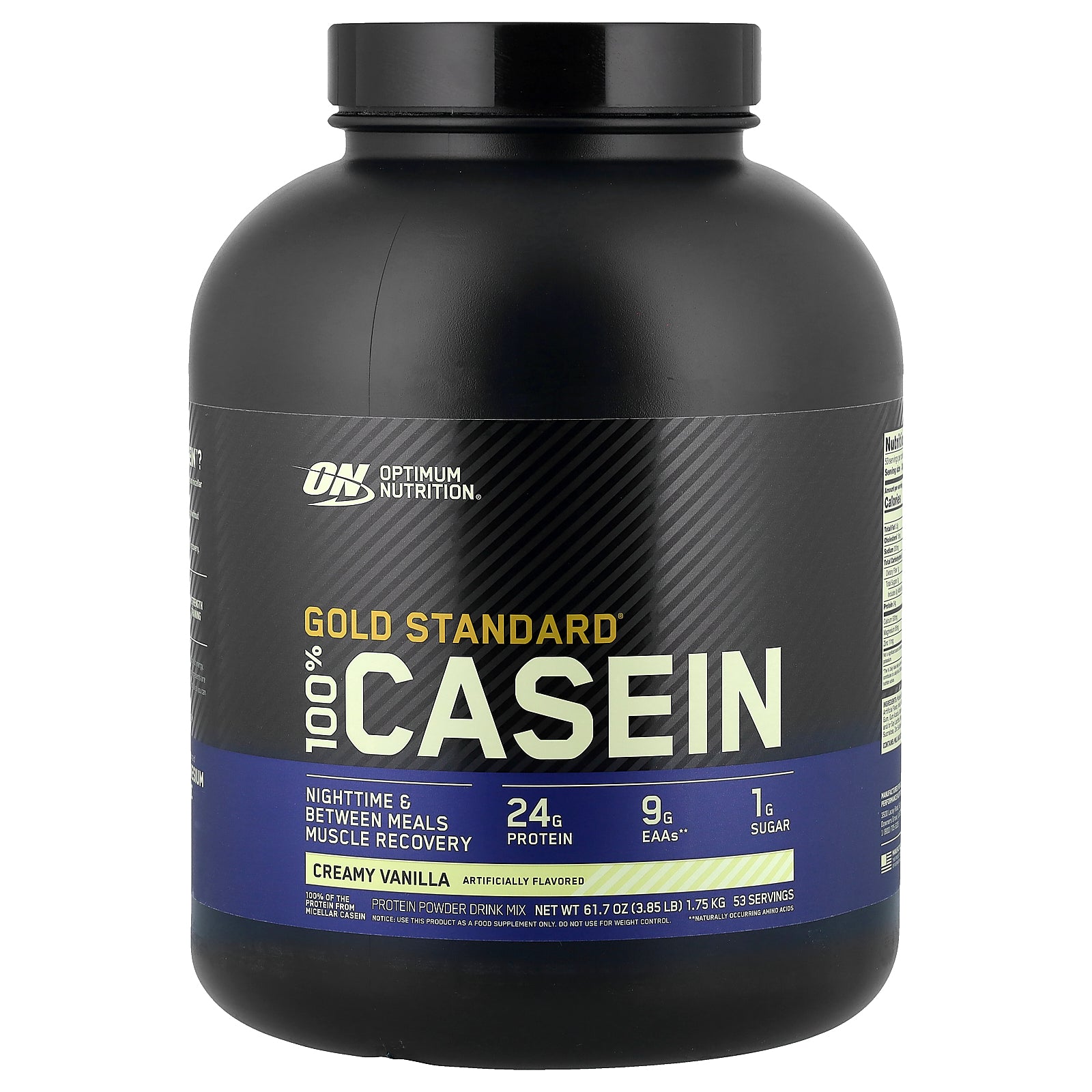 Optimum Nutrition, Gold Standard® 100% Casein, Creamy Vanilla, 3.85 lb (1.75 kg)