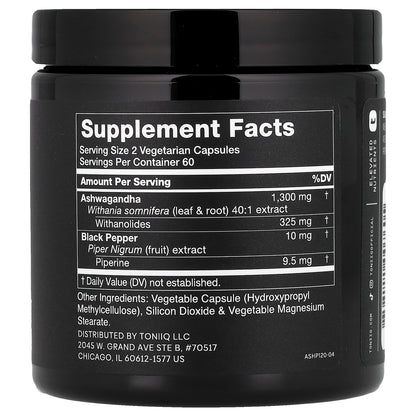 Toniiq, Ashwagandha+, 120 Capsules