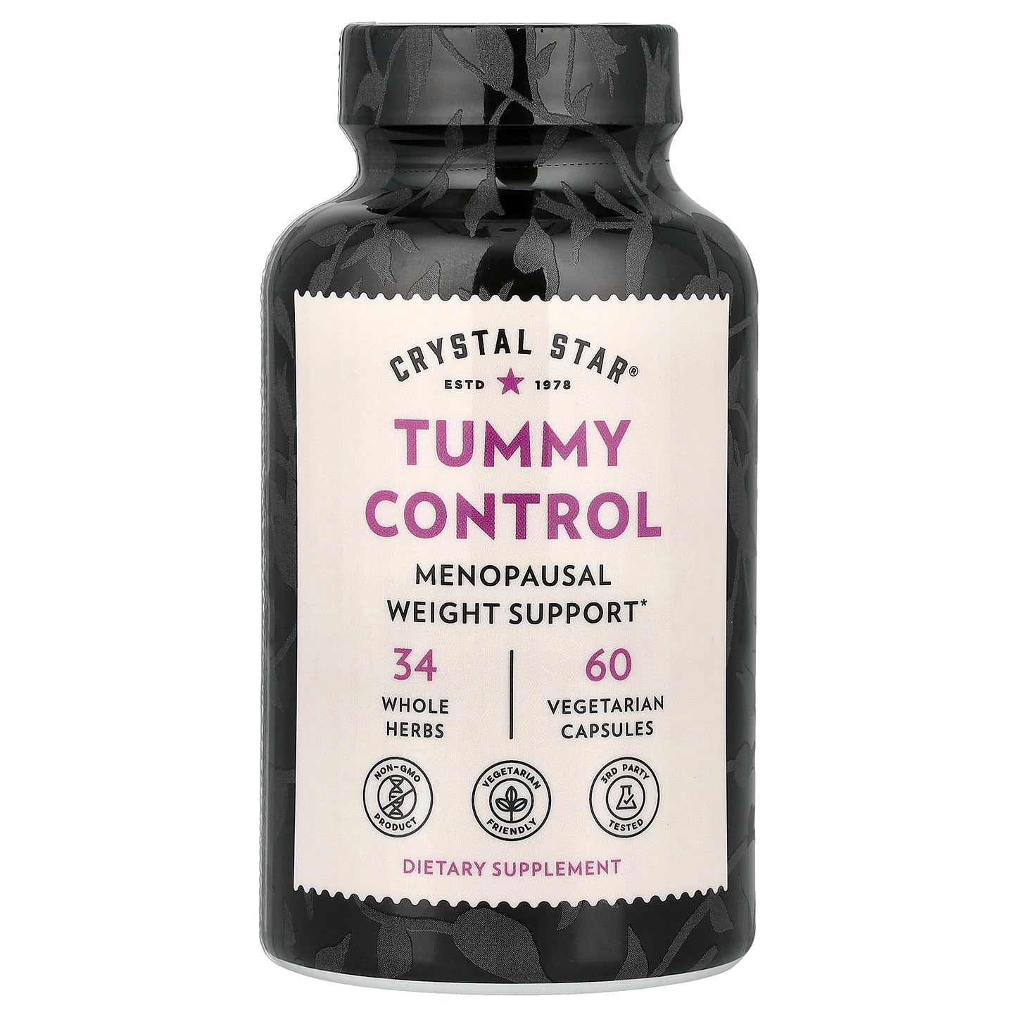Crystal Star, Tummy Control, 60 Vegetarian Capsules