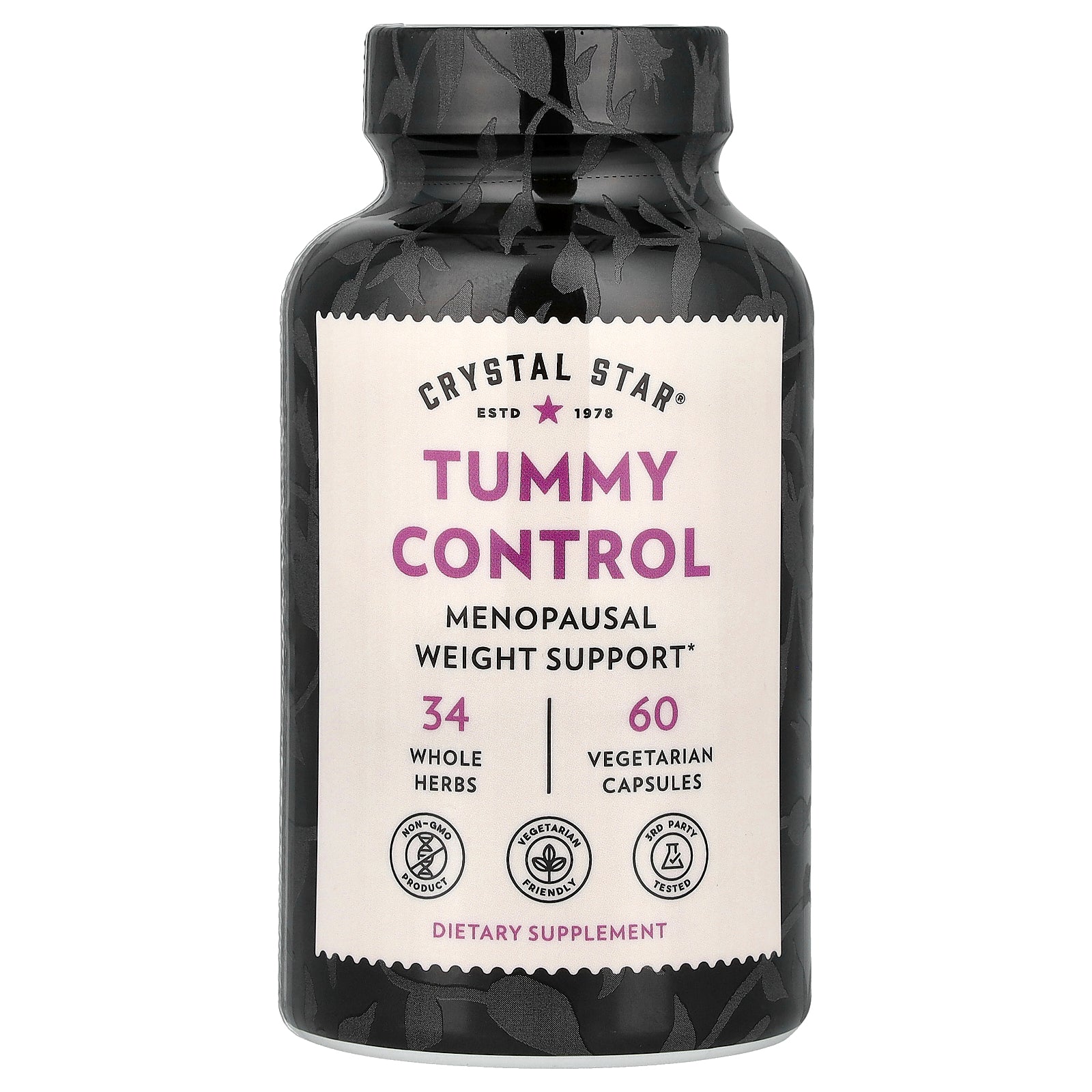 Crystal Star, Tummy Control, 60 Vegetarian Capsules