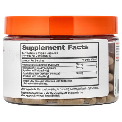 The Genius Brand, Genius Mushrooms, 180 Veggie Capsules