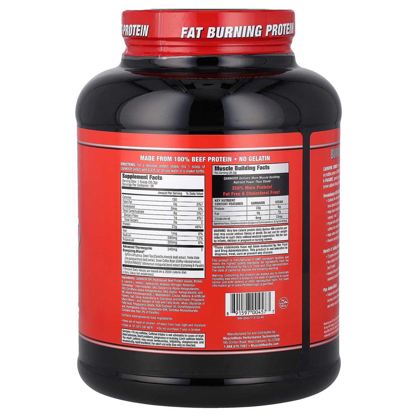 MuscleMeds, Carnivor Shred™, Hydrolyzed Protein, Chocolate, 4.35 lbs (1,977 g)