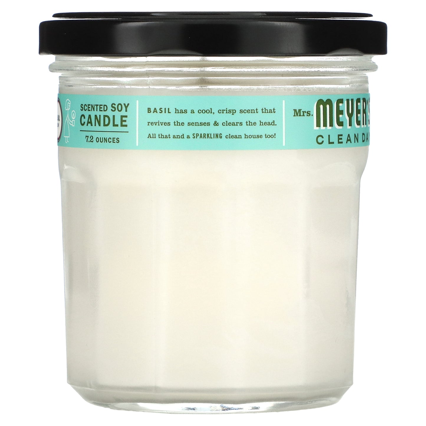 Mrs. Meyers Clean Day, Scented Soy Candle, Basil, 7.2 oz (204 g)