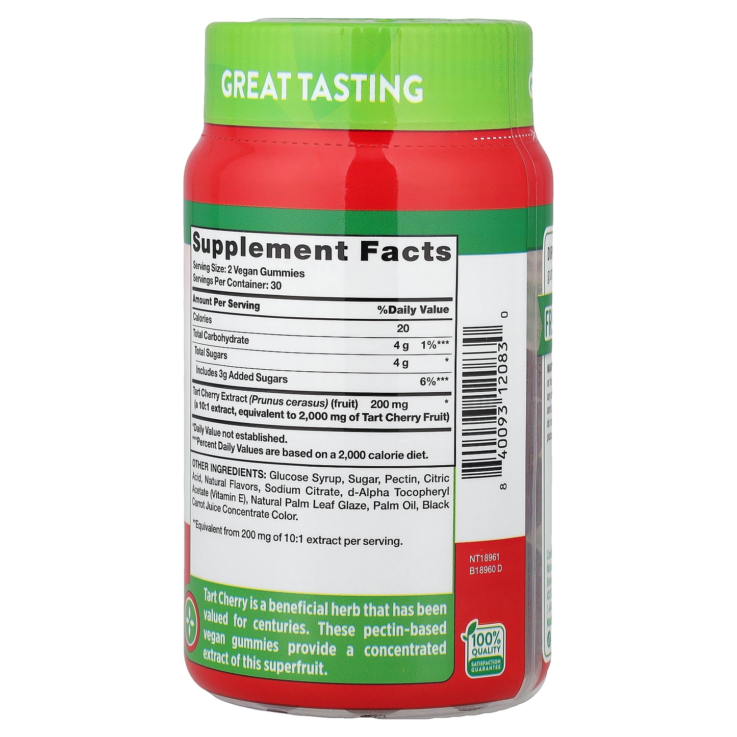 Nature's Truth, Tart Cherry Gummies, Delicious Cherry, 60 Gummies (1,000 mg per Gummy)