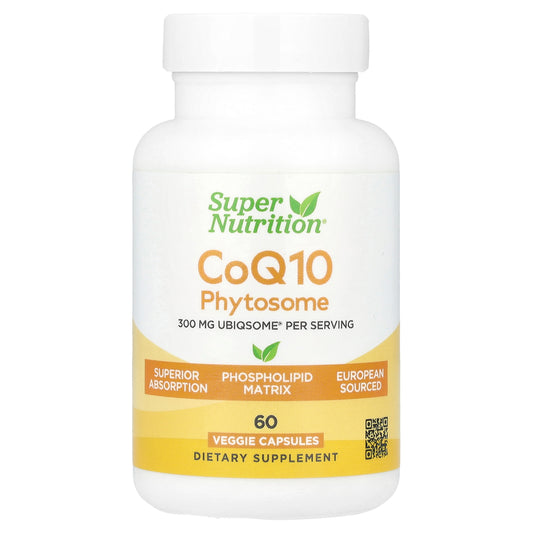 Super Nutrition, CoQ10 Phytosome, 300 mg, 60 Veggie Capsules