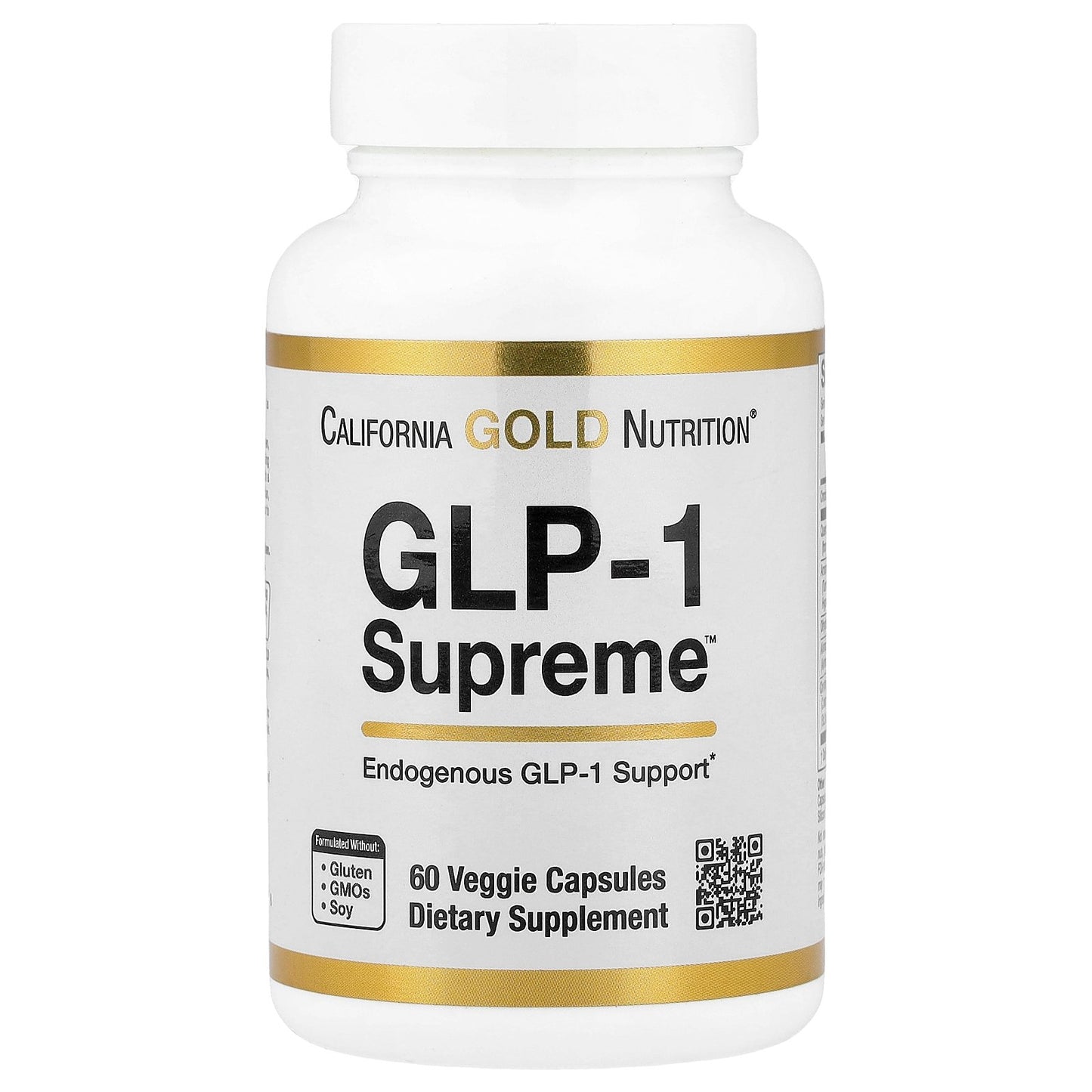 California Gold Nutrition, GLP-1 Supreme™, with Akkermansia, Berberine, Quercetin & Curcumin, 60 Veggie Capsules