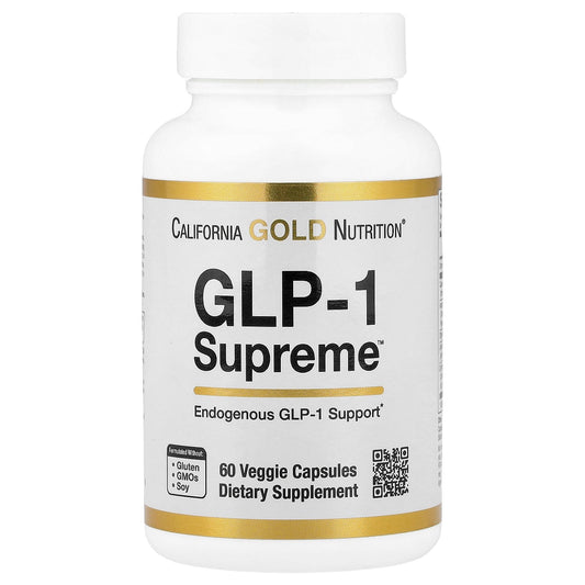 California Gold Nutrition, GLP-1 Supreme™, with Akkermansia, Berberine, Quercetin & Curcumin, 60 Veggie Capsules