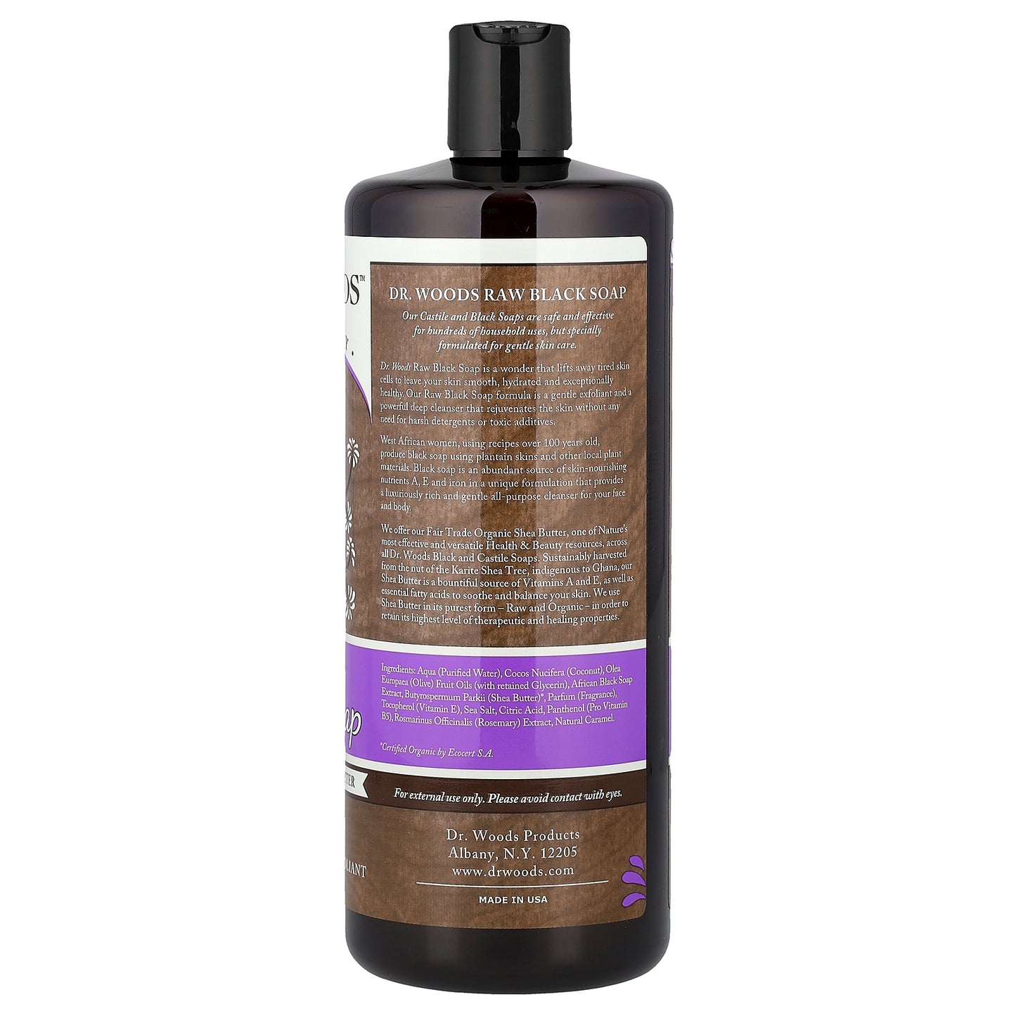 Dr. Woods, Raw Black Soap, Original, 32 fl oz (946 ml)