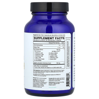 Ora, Trust Your Gut, High Potency Probiotic & Prebiotic, 60 Capsules