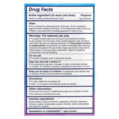 TheraTears, Dry Eye Therapy, Lubricant Eye Drops, 30 Sterile Single-Use Vials