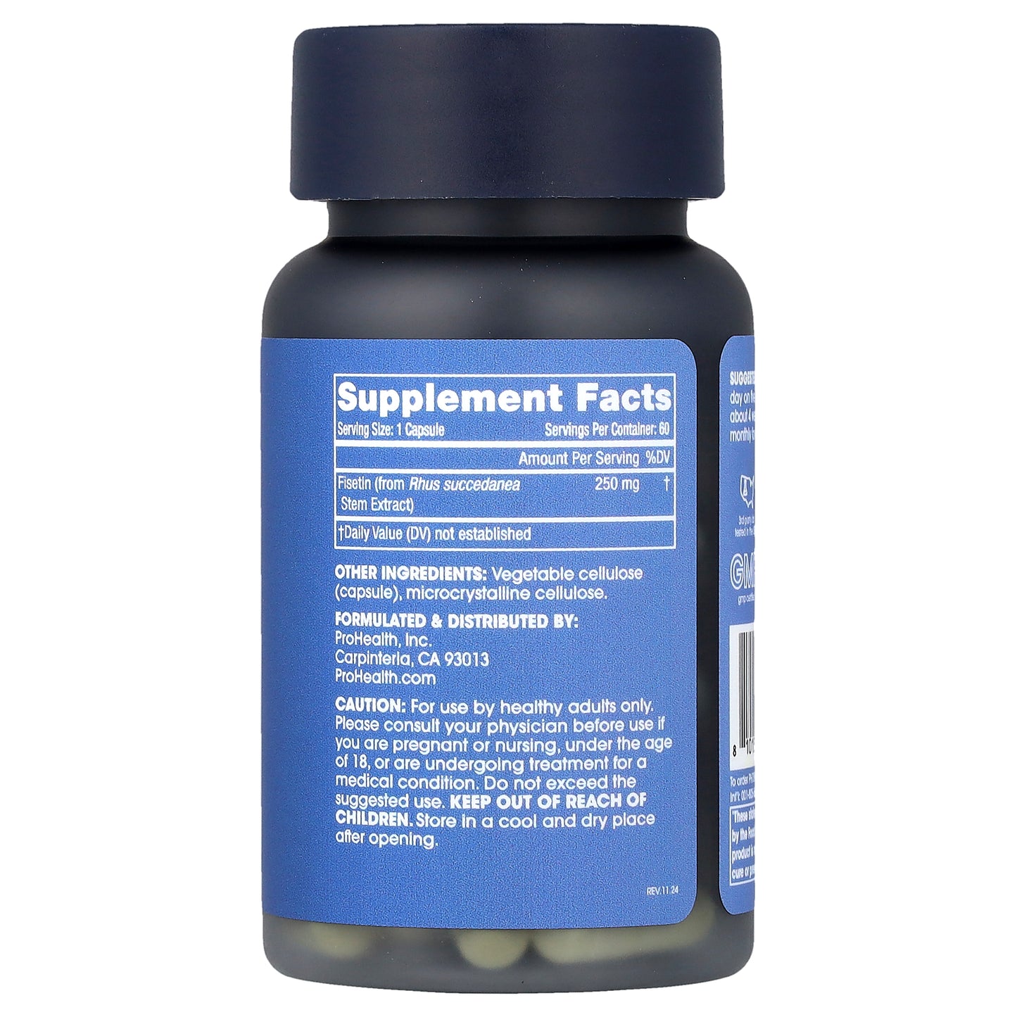 ProHealth Longevity, Pure Fisetin, 60 Capsules (250 mg Per capsule)