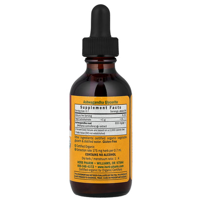 Herb Pharm, Ashwagandha, Alcohol-Free, 2 fl oz (60 ml)
