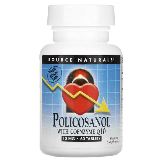 Source Naturals, Policosanol With Coenzyme Q10, 10 mg, 60 Tablets