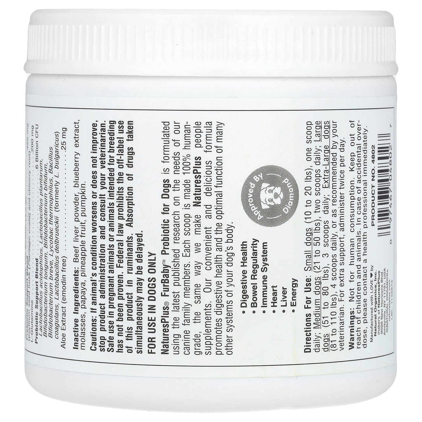 NaturesPlus, FurBaby, Probiotic for Dogs, 9.5 oz (270 g)