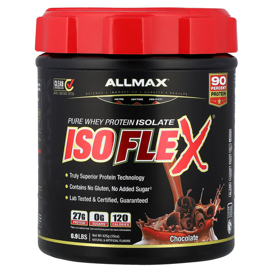 ALLMAX, ISOFLEX®, Pure Whey Protein Isolate, Chocolate, 0.9 lbs (425 g)