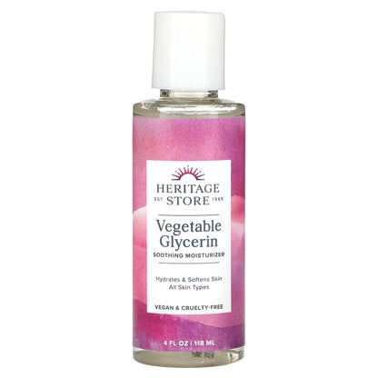 Heritage Store, Vegetable Glycerin, Soothing Moisturizer, 4 fl oz (118 ml)