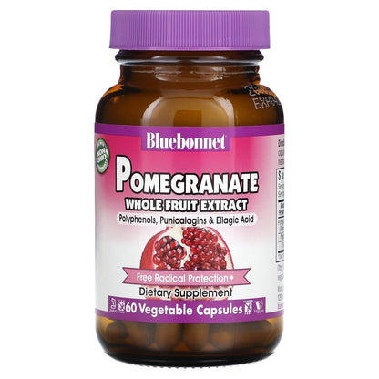 Bluebonnet Nutrition, Pomegranate Whole Fruit Extract, 60 Vegetable Capsules