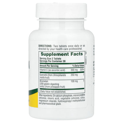 NaturesPlus, Quercetin Plus® With Bromelain & Vit. C, 60 Tablets