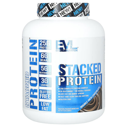 EVLution Nutrition, Stacked Protein, Double Rich Chocolate, 5 lb (2,268 kg)