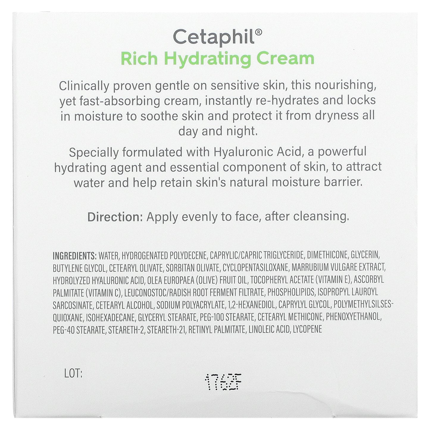 Cetaphil, Rich Hydrating Cream, 1.7 oz (48 g)