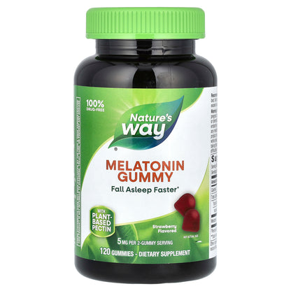 Nature's Way, Melatonin Gummy, Strawberry, 120 Gummies (2.5 mg per Gummy)