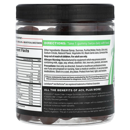 Force Factor, ProbioSlim®, Keto ACV Gummies, Apple, 120 Gummies