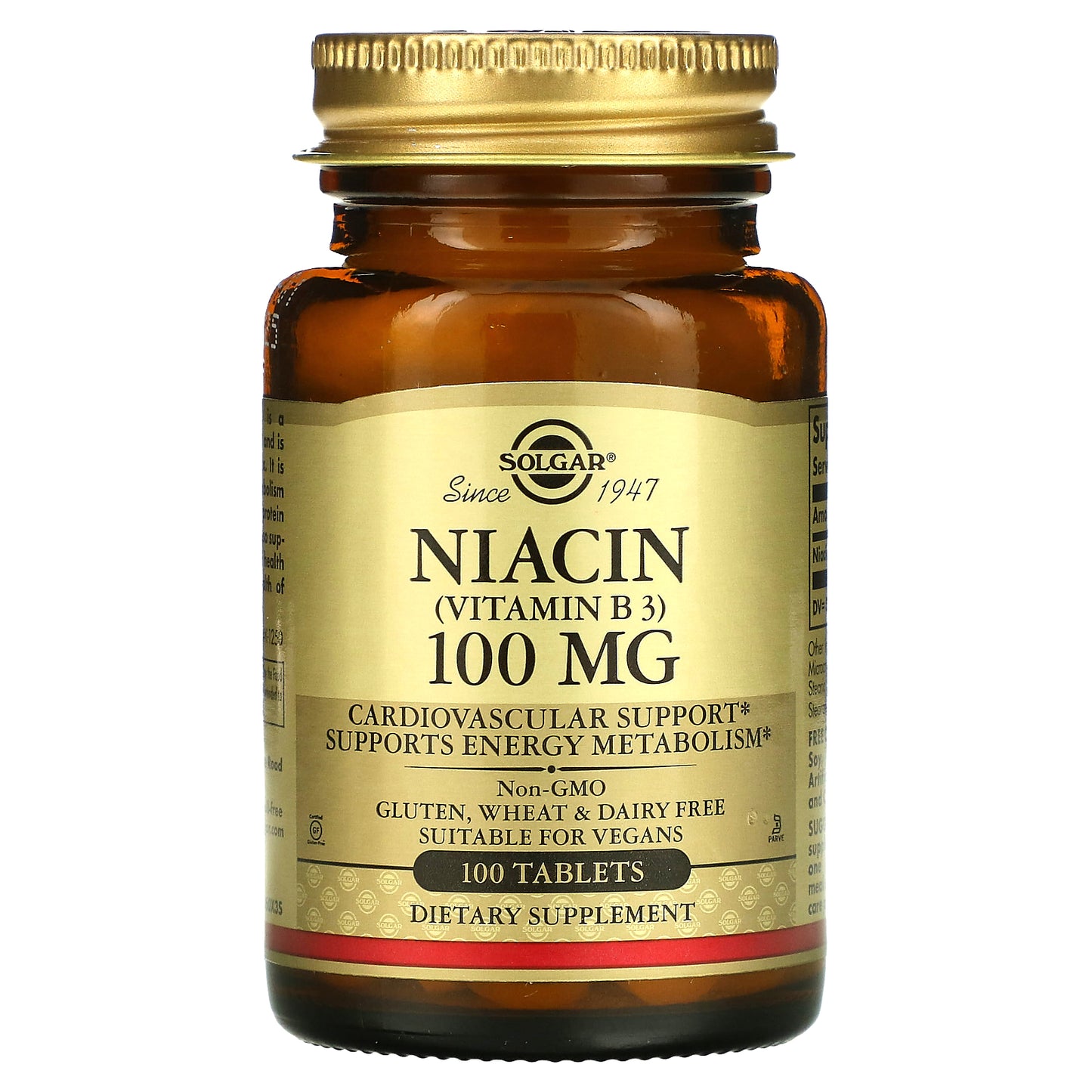 Solgar, Niacin (Vitamin B3), 100 mg, 100 Tablets