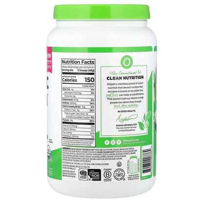 Orgain, Organic Protein™ Powder, Plant-Based, Iced Coffee, 2.03 lbs (920 g)