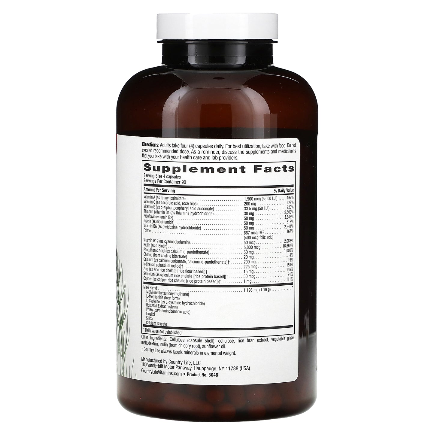 Country Life, Maxi-Hair Plus, 360 Vegetarian Capsules