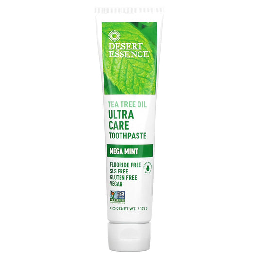 Desert Essence, Tea Tree Oil Ultra Care Toothpaste, Mega Mint, 6.25 oz (176 g)